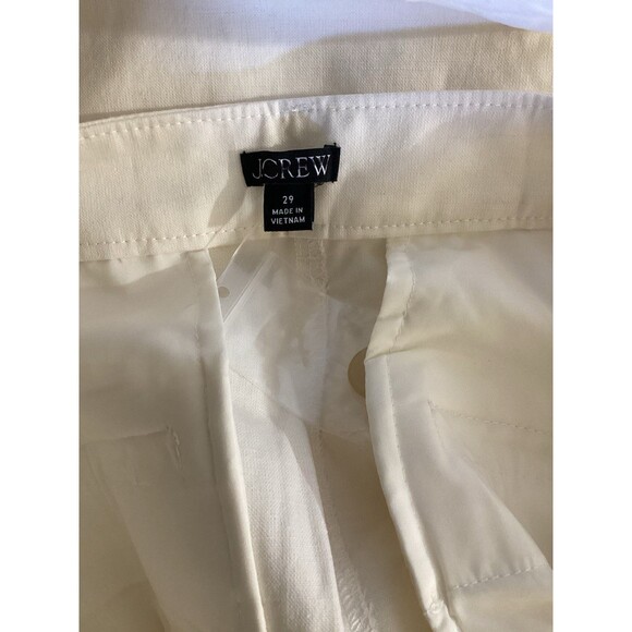 J. Crew NWOT Ivory Barrel Leg Pants in Cotton Blend 29 - Picture 5 of 7